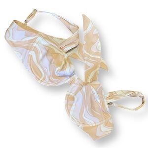 Abercrombie Wide Strap Pleated Underwire Bikini Top